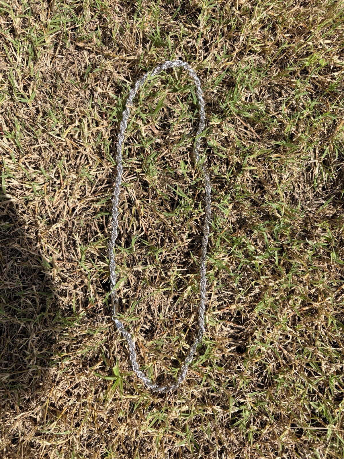 4.3mm Diamond Cut Sterling Silver 925 Italy 22in Rope Chain