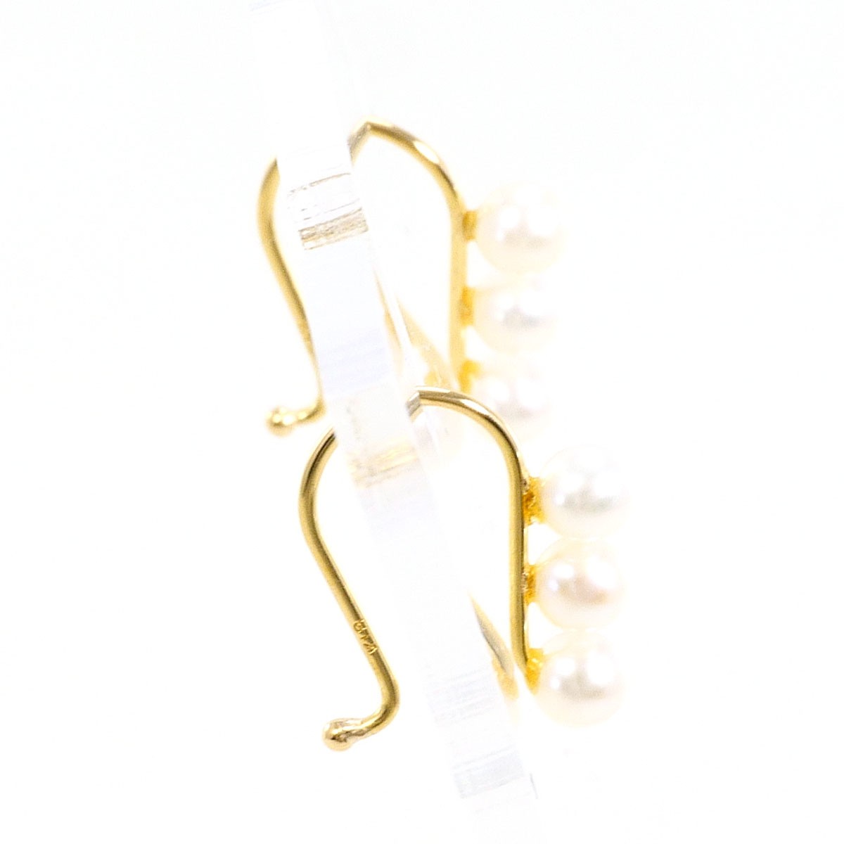 K18 18k gold Pierce Pearl (Natural) 0.5g Free shipping Used