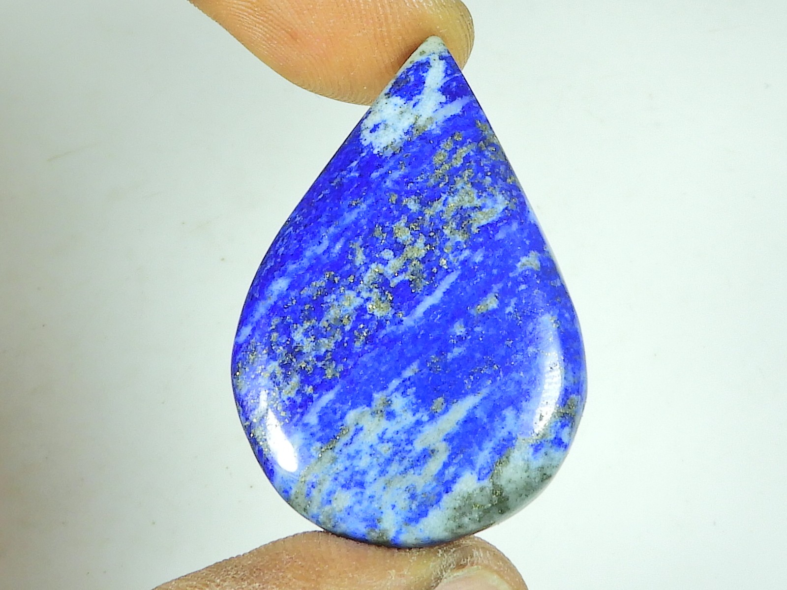 27X40X05 MM Natural Lapis Lazuli Pear Shape Cabochon Loose Gemstone 53Cts. V377