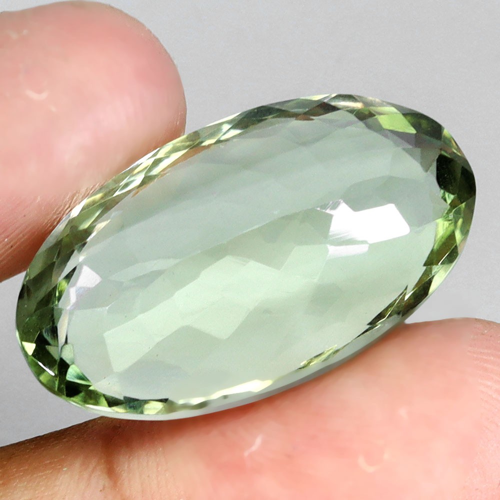 Oval Cut Natural Top Rich Green Amethyst Brazil 16.88ct 23x13mm Gemstone Sparkle