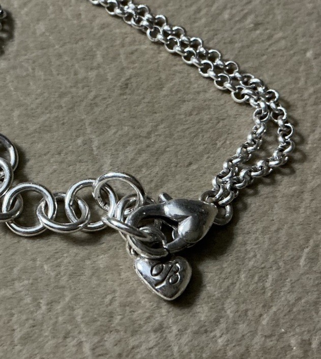 Brighton Scroll Pendant Necklace ~ Square Shaped ~ 16” – 18” double chain