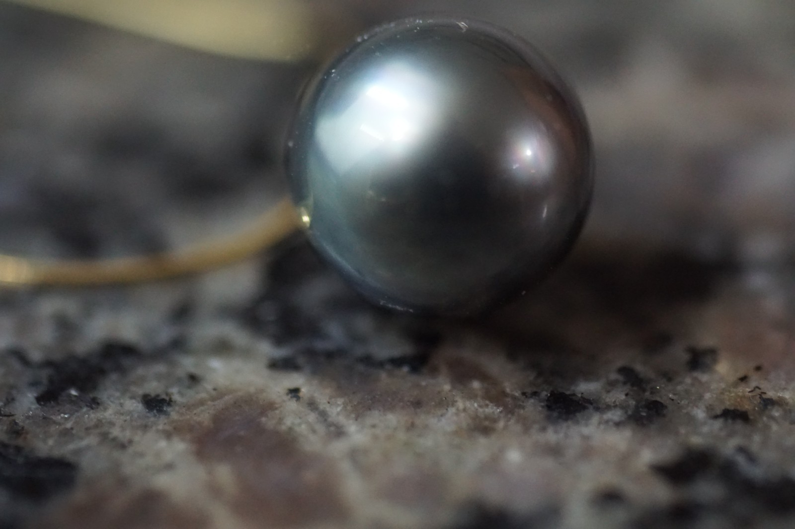 14KT 13.0mm AAA Medium Gray Genuine Tahitian Pearl Pendant NEW