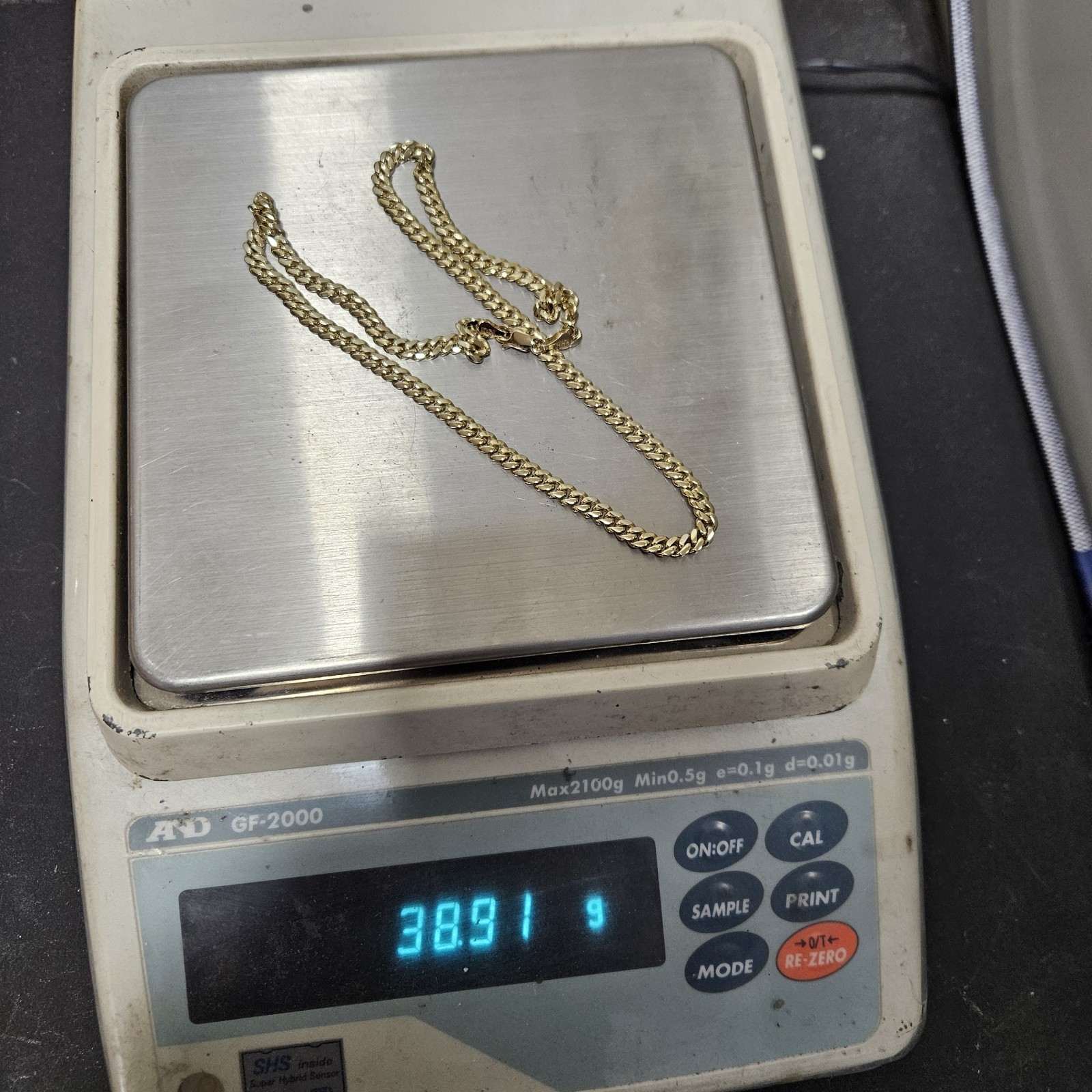 Men’s Solid 14k Yellow Gold Miami Cuban Link Chain 5mm Necklace 20” Approx. 39G.