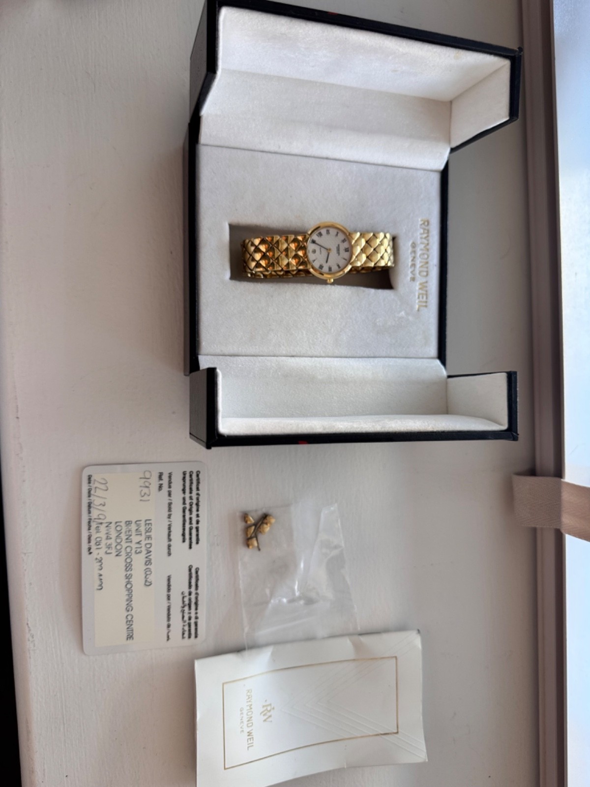 Raymond Weil 9931 Ladies Watch – FULL SET Box & Papers – Spares or Repair