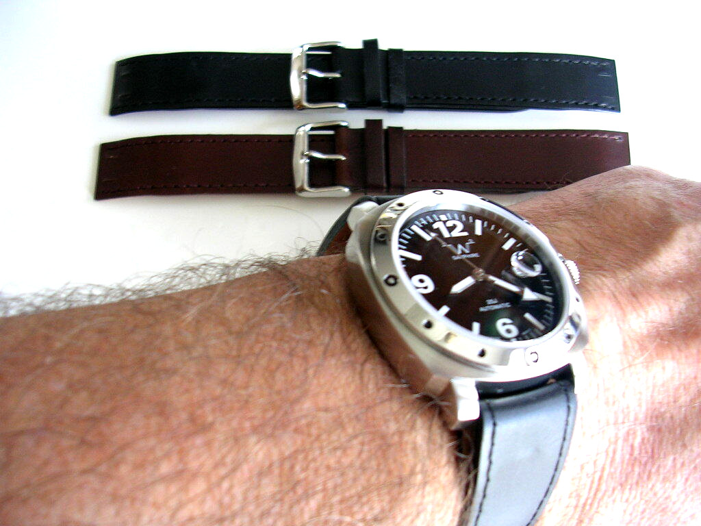 22mm Open End Aviator Pilot Leather watch band IW SUISSE 10 12 14 16 18 19 20 24