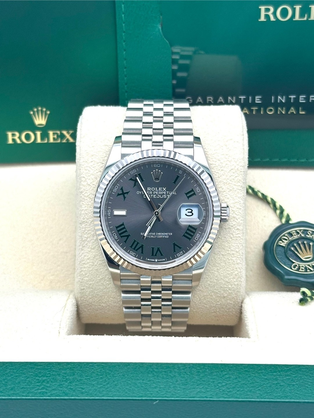 Rolex Datejust 126234 Jubilee Bracelet Wimbledon Dial NEW 2026