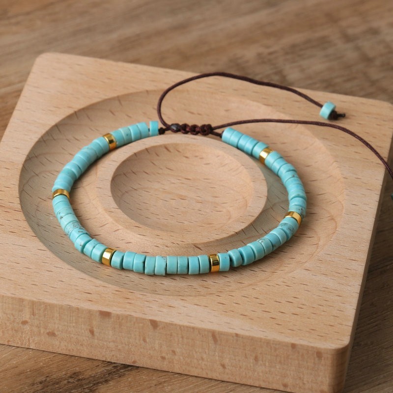 Natural Multi-Color Emperor Stone Bracelet Woven Adjustable Beaded Gift