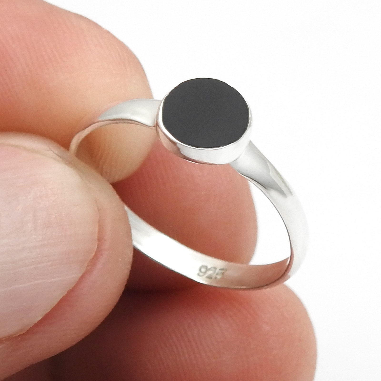 Proposal Band 5 mm Round Natural Gemstone 925 Sterling Silver Everyday Wear Ring