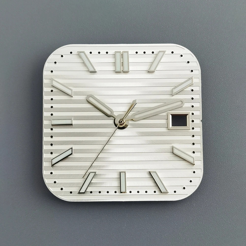 29.5mm Watch Dial Square Horizontal Stripe Retro Design For NH35 NH36 Parts
