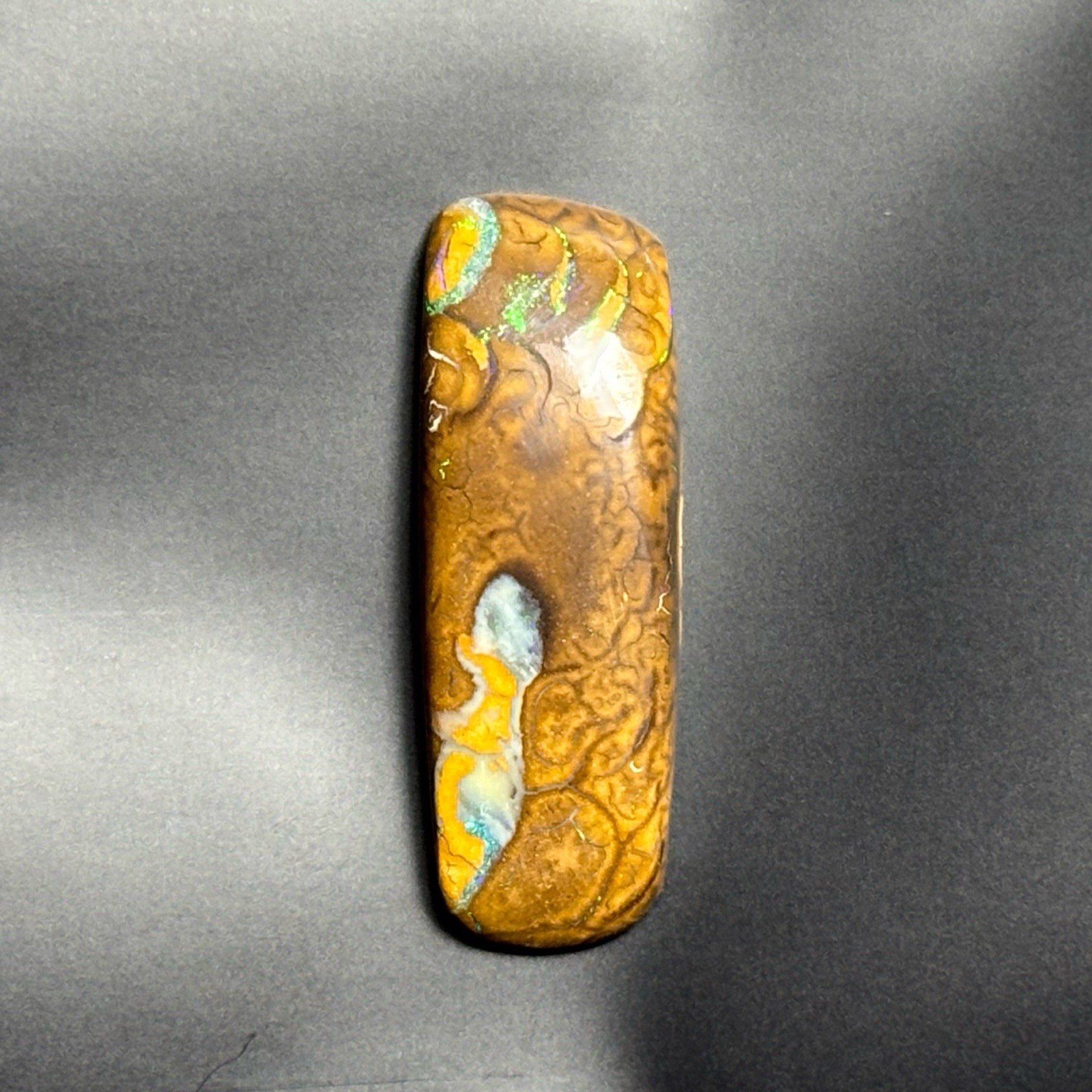 9.55ct Natural Boulder Opal Loose Stone Gem Flash Fire Australian Gemstone