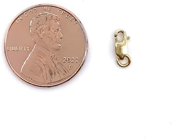 Single 14K Solid Yellow Gold Lobster Catch Lock Replacement for Necklaces, Brace