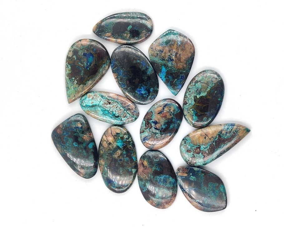 Natural Beautiful Shattuckite Cabochon Gemstone For Making Fancy Jewelry 71586