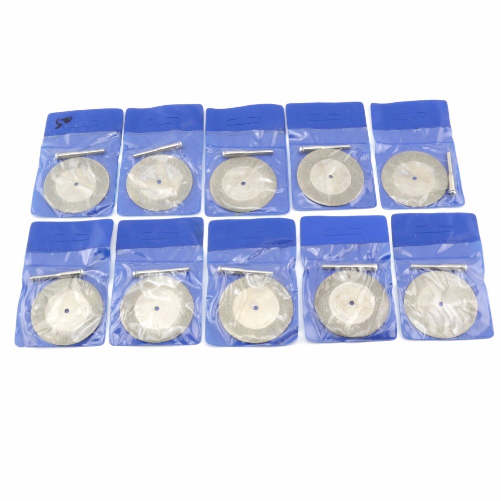 10Pcs 16-60mm Diamond Coated Mini Cutting Disc Wheels for Hobby Drills