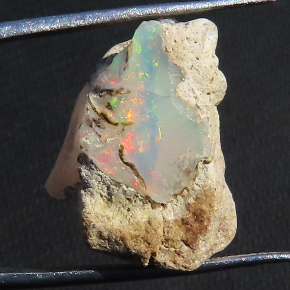 11.65 CT Natural Ethiopian Opal Rough Welo Fire Opal Gemstone 14x18x10 mm UT221