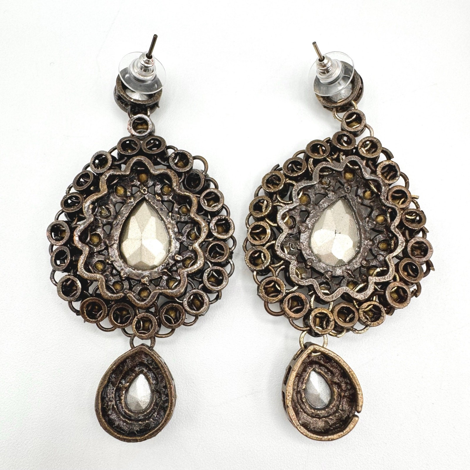 Bollywood Crystal Wedding Earrings Bridal Wedding Regal Regency Special Occasion