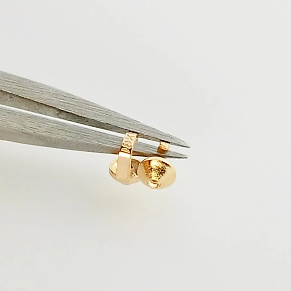 18K Solid Yellow Gold Crimp Hook Bead Tip Cup End Findings Quantity: (2)