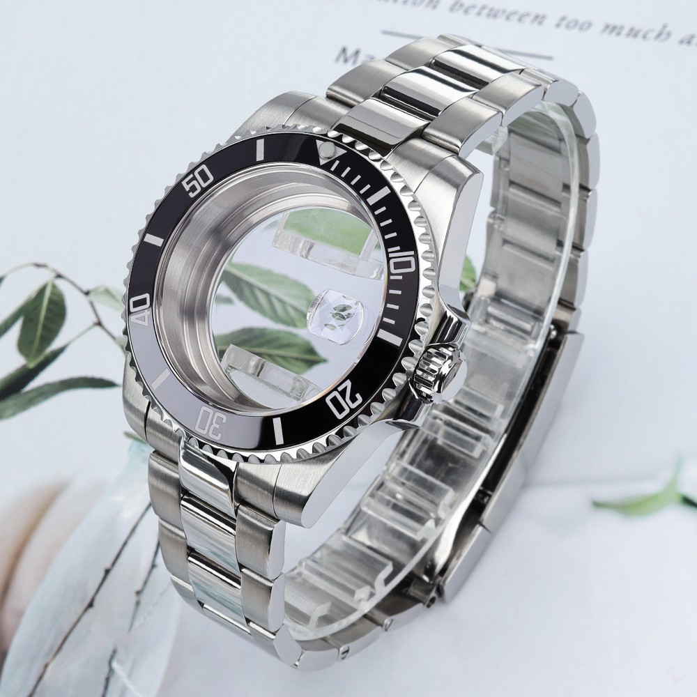 Sapphire 40mm Oyster Dive Watch Case Bracelet For SII NH35 NH36 ETA2824 Movement
