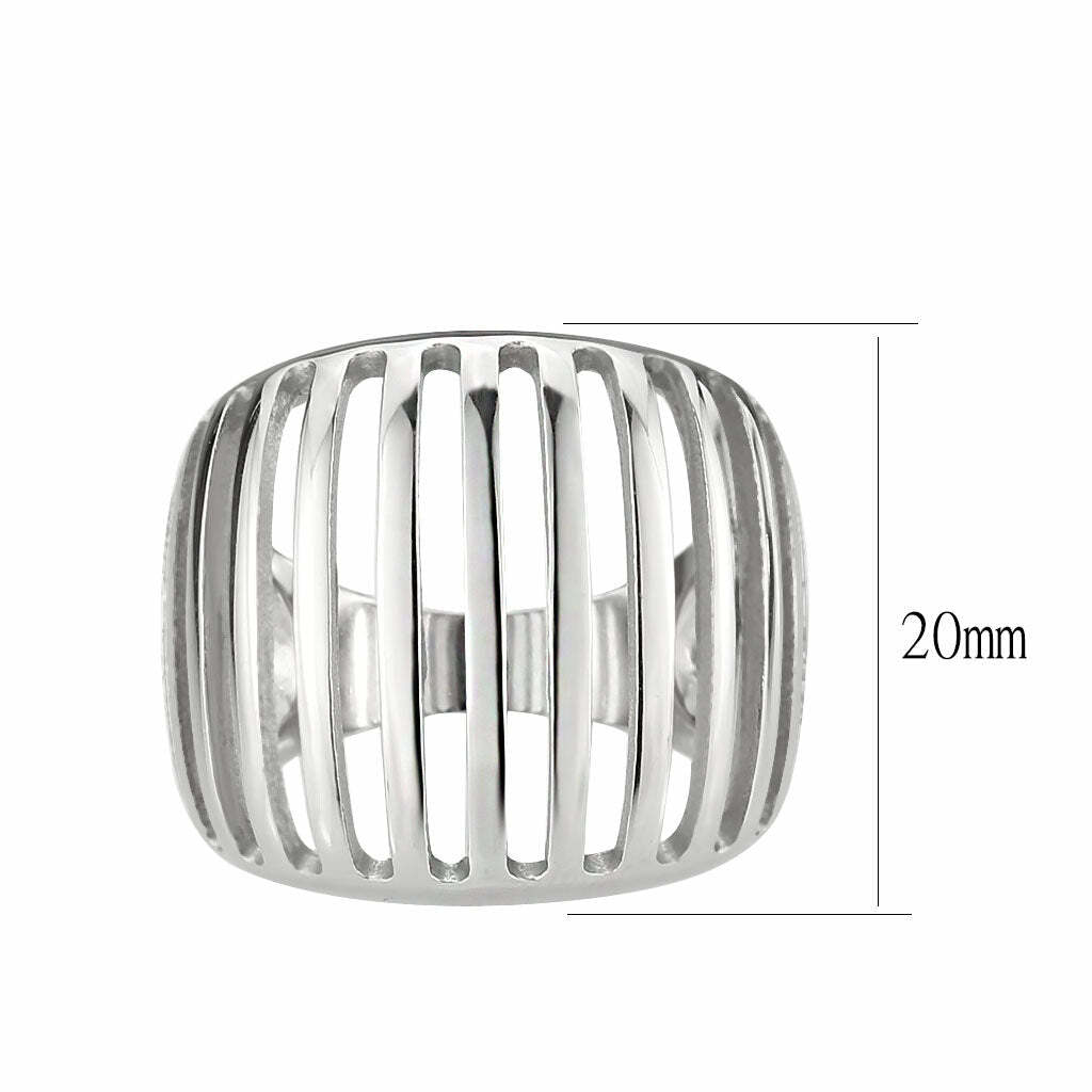 TK3805 – High polished (no plating) Stainless Steel Ring with NoStone in No