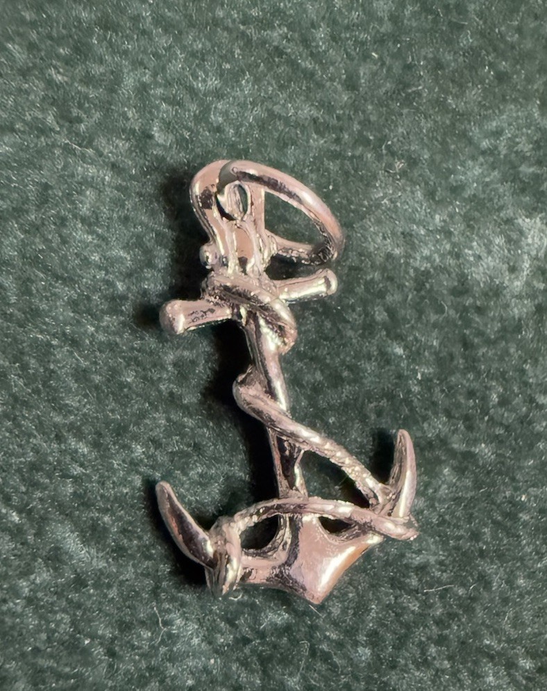 Sterling Silver Anchor Charm Rembrandt 925 7844 navy nautical