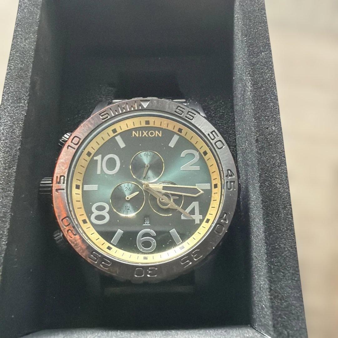 Nixon 51-30 Chrono A083-2789 Black Gold Quartz Watch Unused From Japan