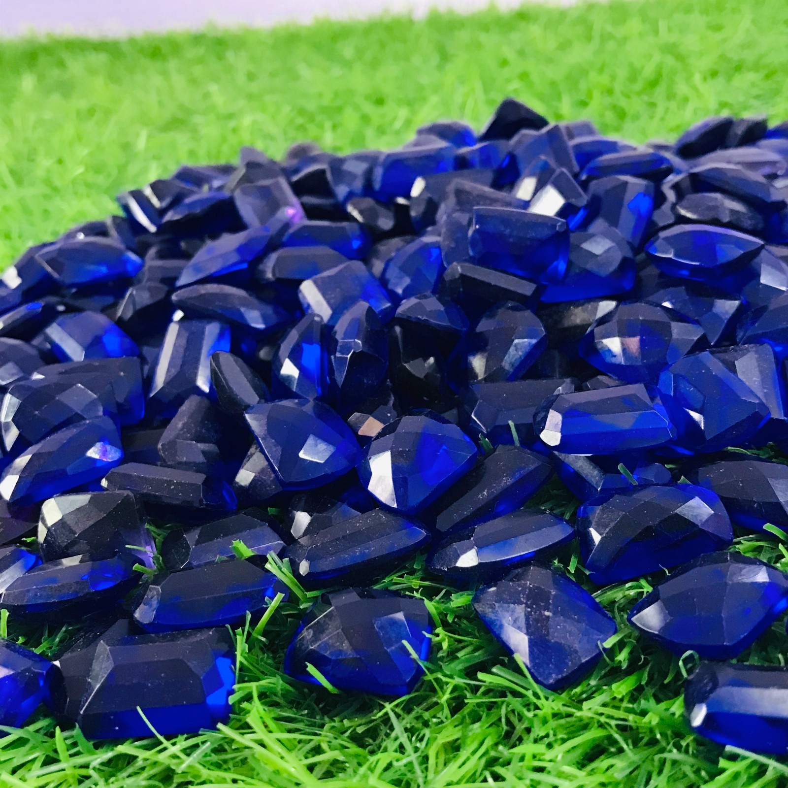 Faceted Dark Blue Topaz Hydro Quartz Octagon Loose Gemstone