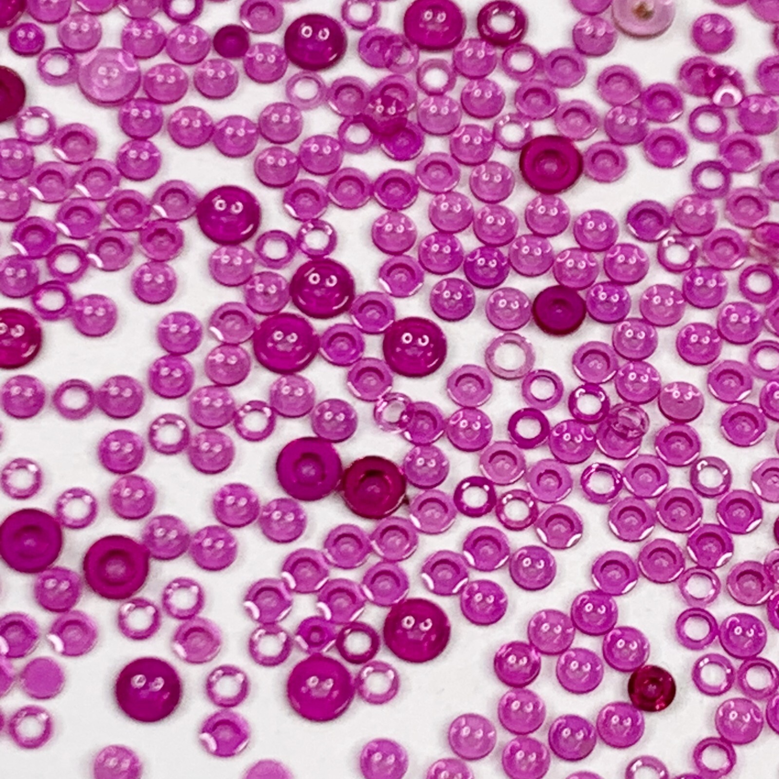 25 Watch Hole Jewels 1-1.5mm Cap Part Watchmaker Job Lot Repair Lab Created Ruby