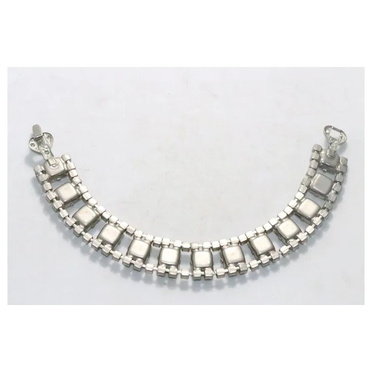 Vintage Costume Rhinestone Link Bracelet