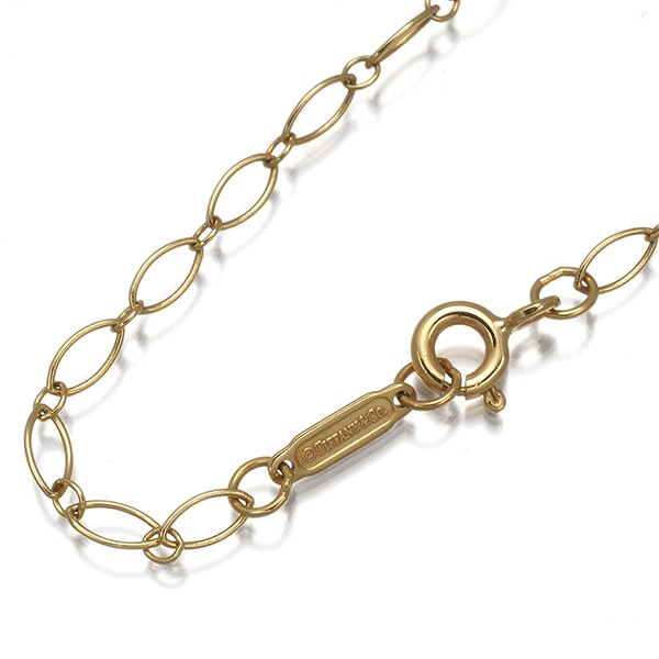 Auth Tiffany&Co. OvalLink Chain Necklace 46cm 18K 750 Yellow Gold