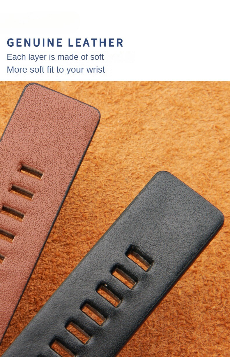 Genuine Cowhide Watch Band Strap 22 24 26 27 28 30 32 34mm for Diesel with Tools