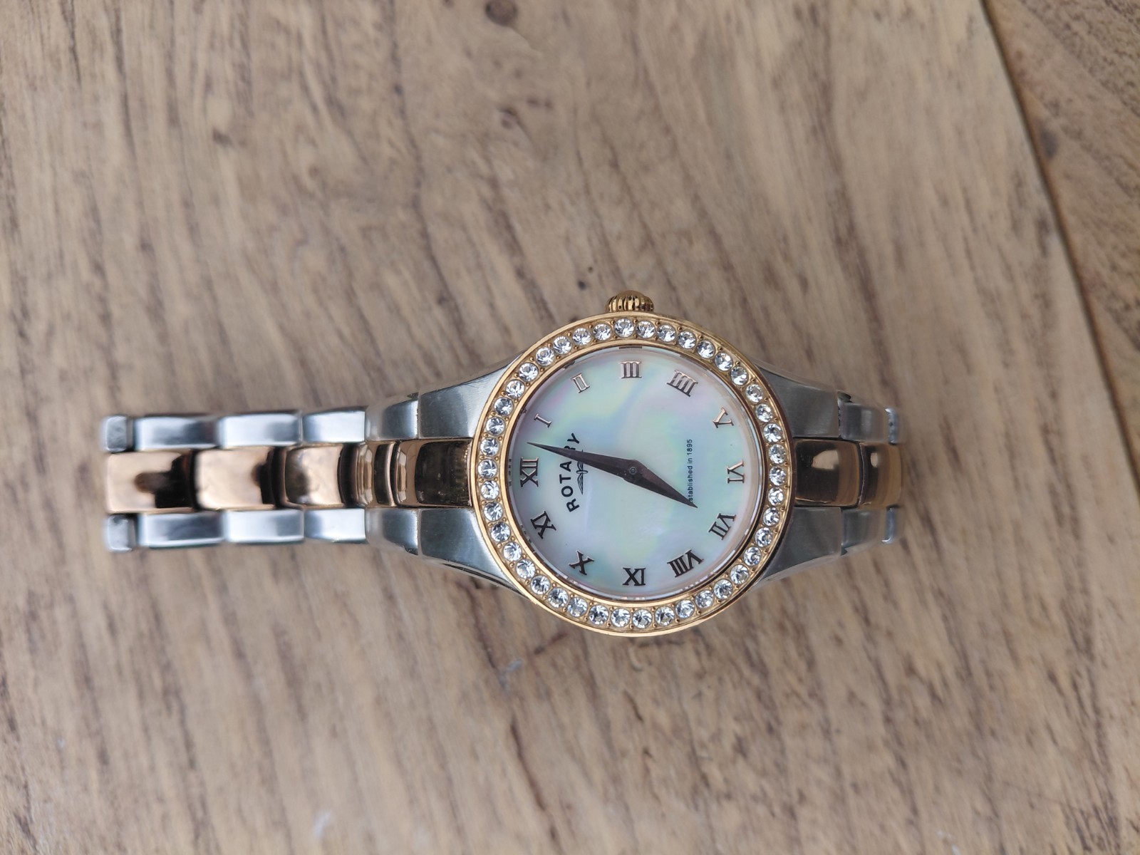 Rotary 2 Tone rose Gold & silver Bracelet Watch LB03501/71 – See video