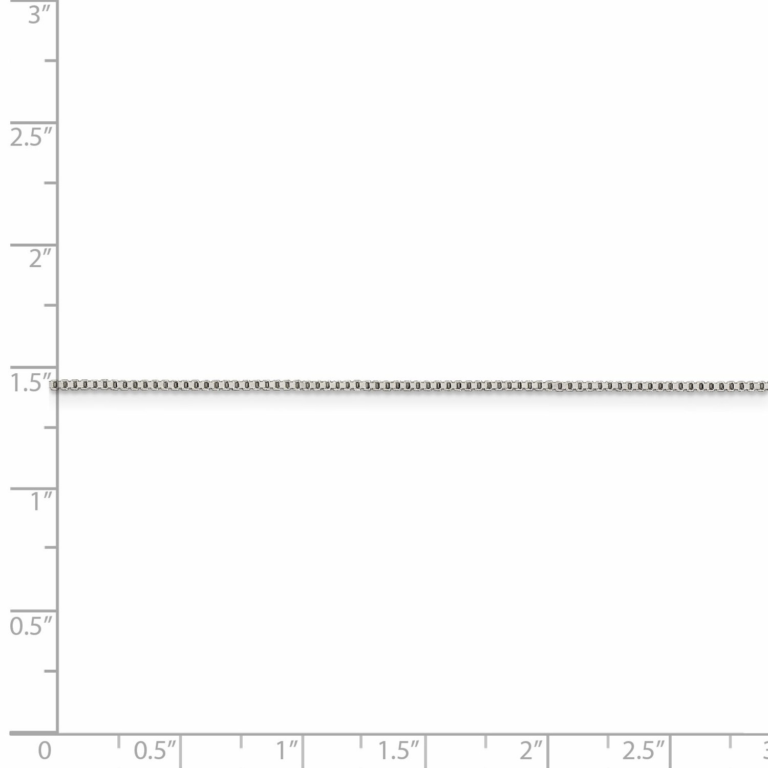 Sterling Silver Solid 0.90mm Plain Box Chain w/ Spring Ring Clasp 16″ – 36″