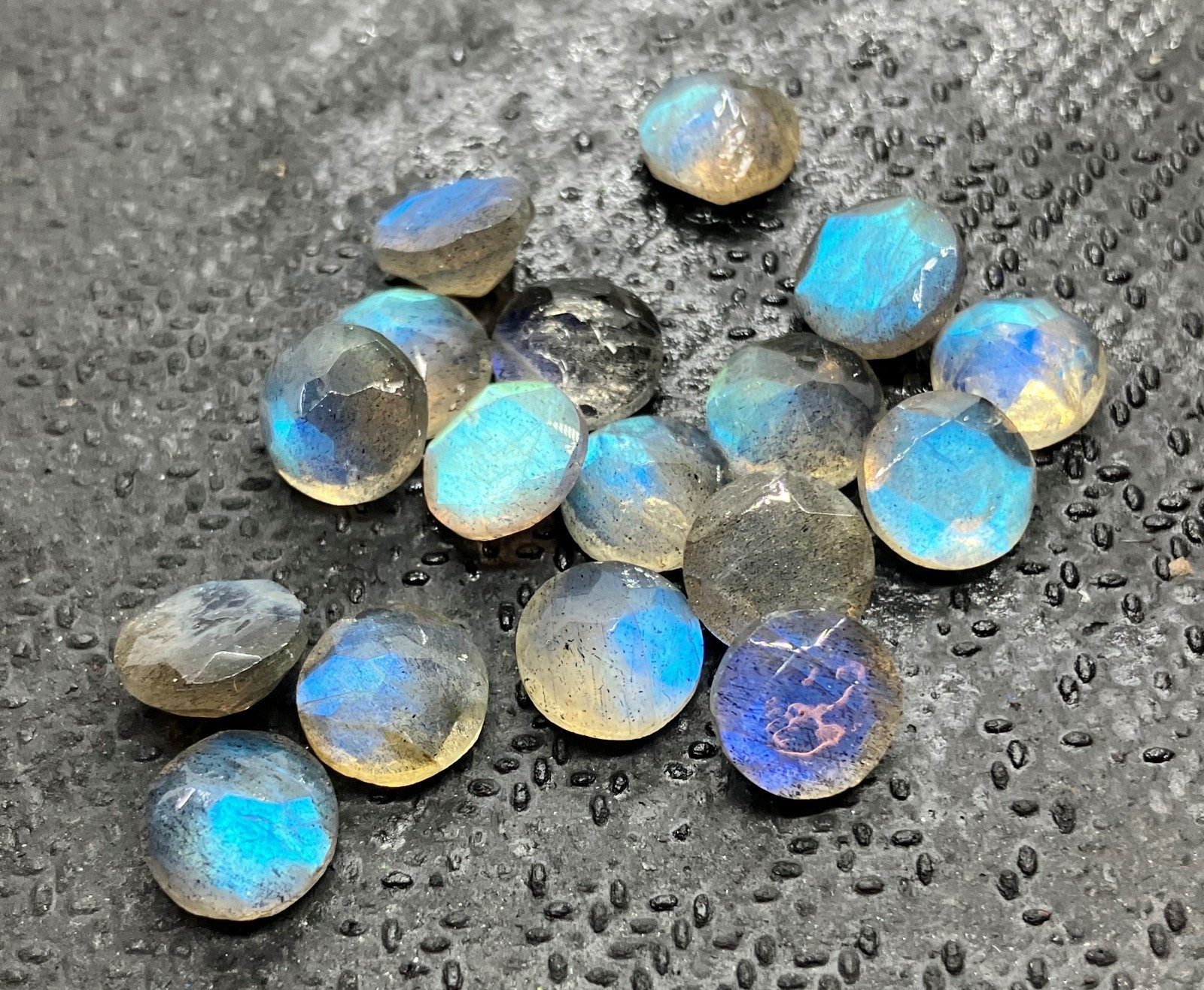 AAA Natural Labradorite Moonstone Round Cut Loose Gemstone For Making Jewelry