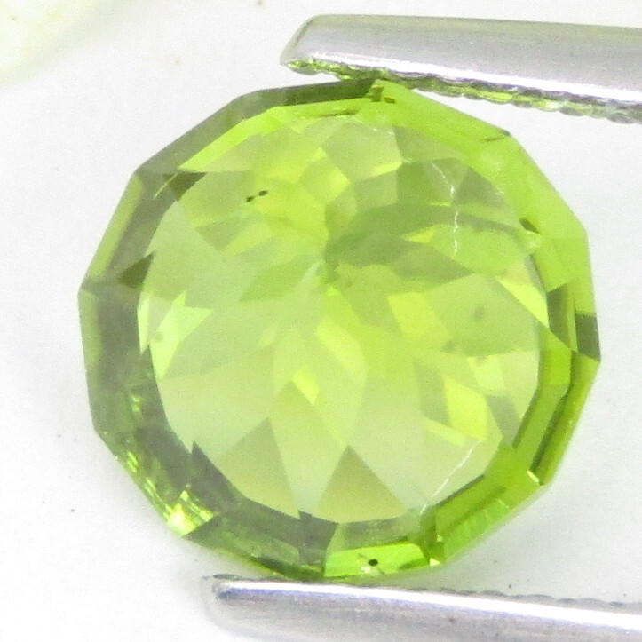 3.16Cts Glorious Natural Green Peridot 8.7mm Round Custom Cut Collection Gem