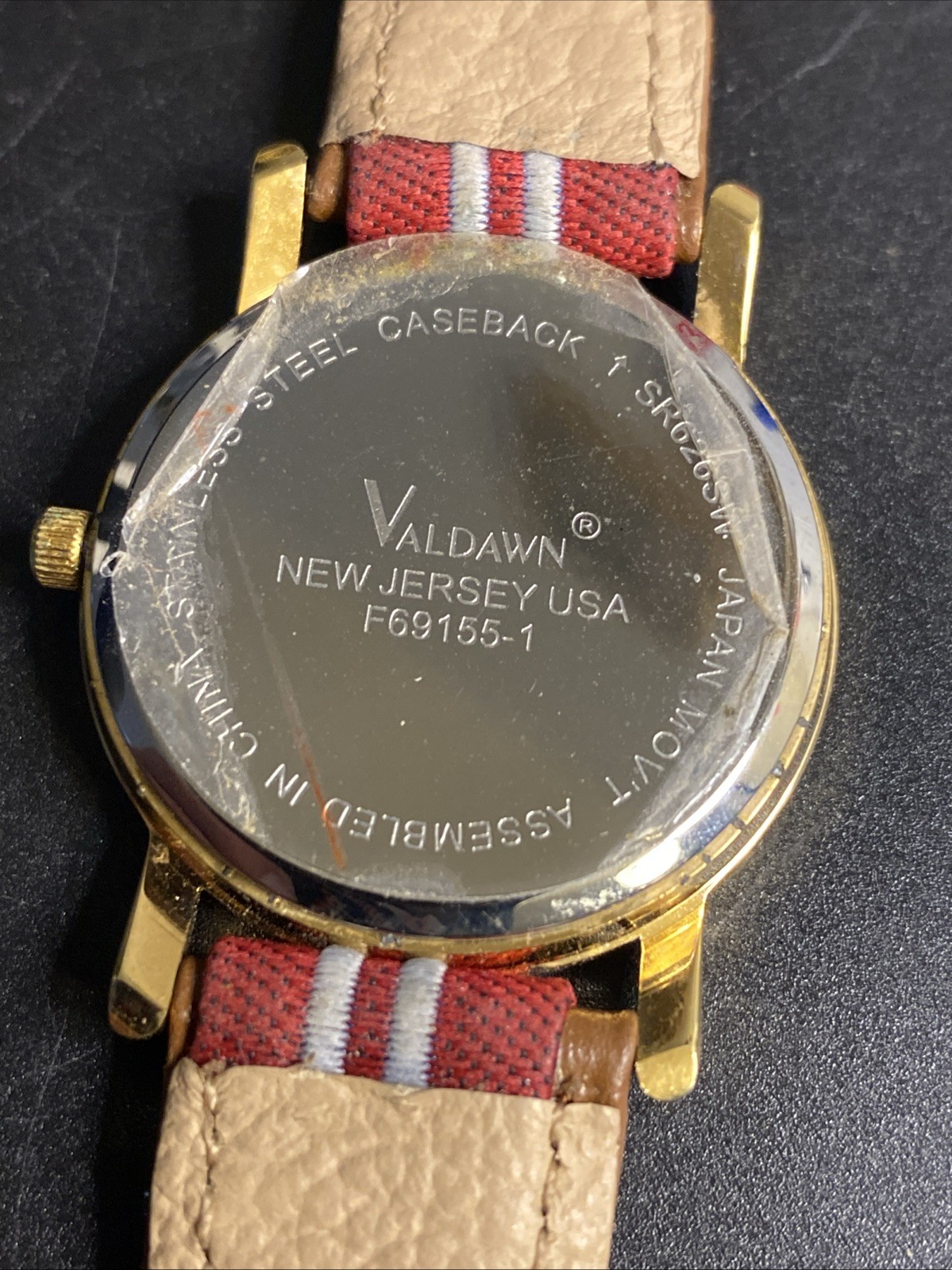 Vintage USA Flag Unisex Valdawn Watch New Battery