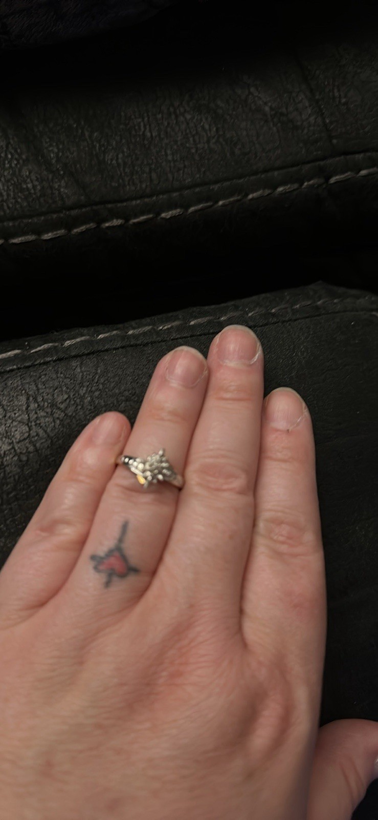 10k Yellow Gold Round White Diamond Solitaire Engagement Ring Women’s Size 7