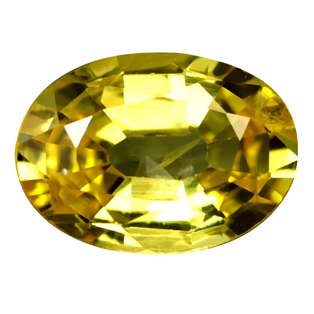 0.85 ct Oval(6.90 x 4.97 mm)(Un-Heated)Ceylon Natural Yellow Sapphire Gemstone