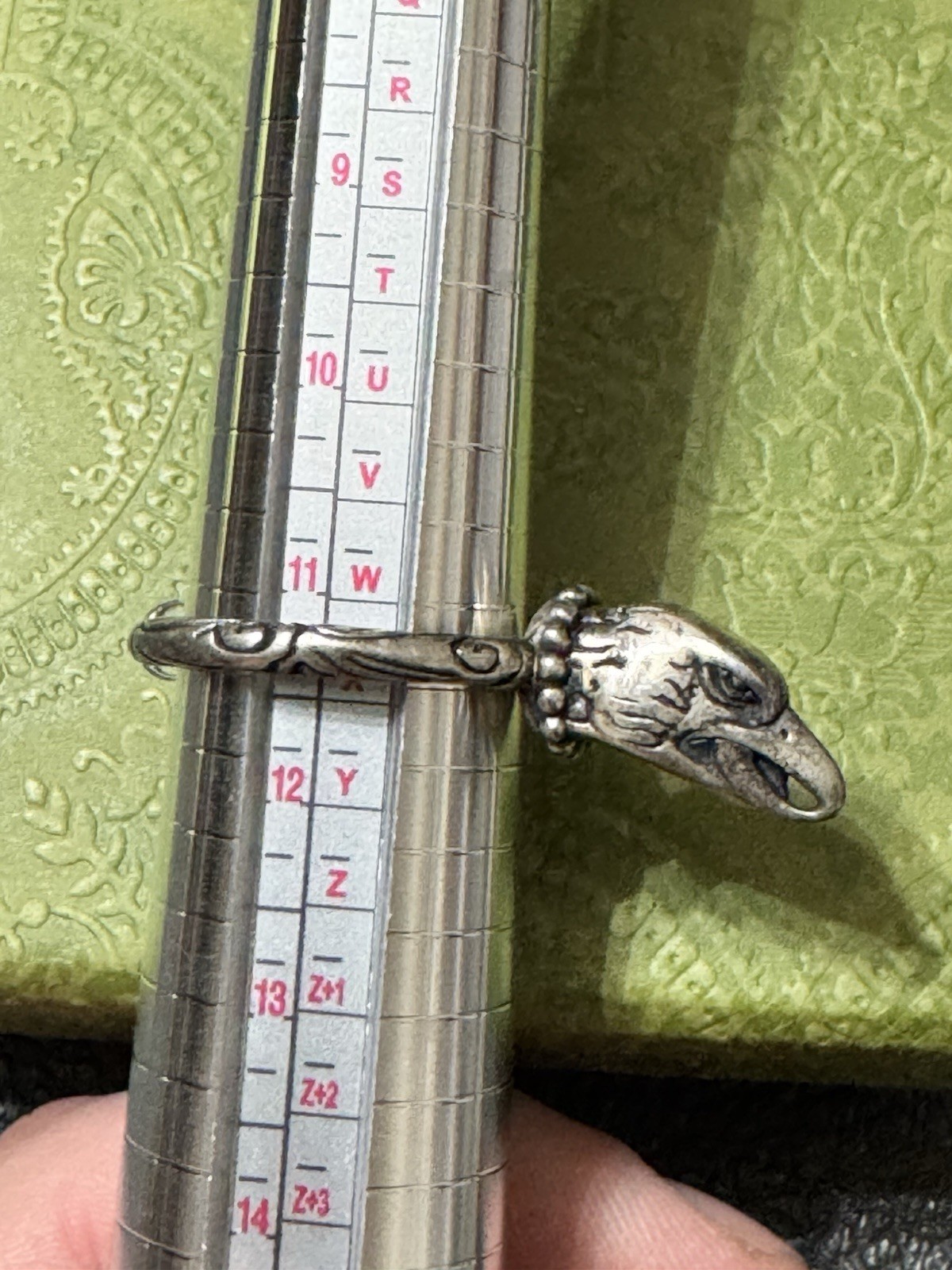 Gucci Anger Forest Sterling Silver Ring with Eagle Head Size 11.5 Made In Italy