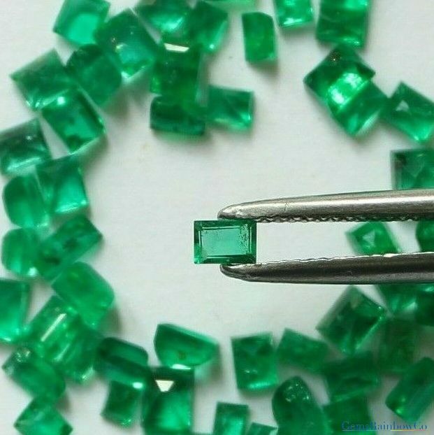 Natural Emerald Round, Oval, Baguette, Square Faceted Loose Gemstones, #866.