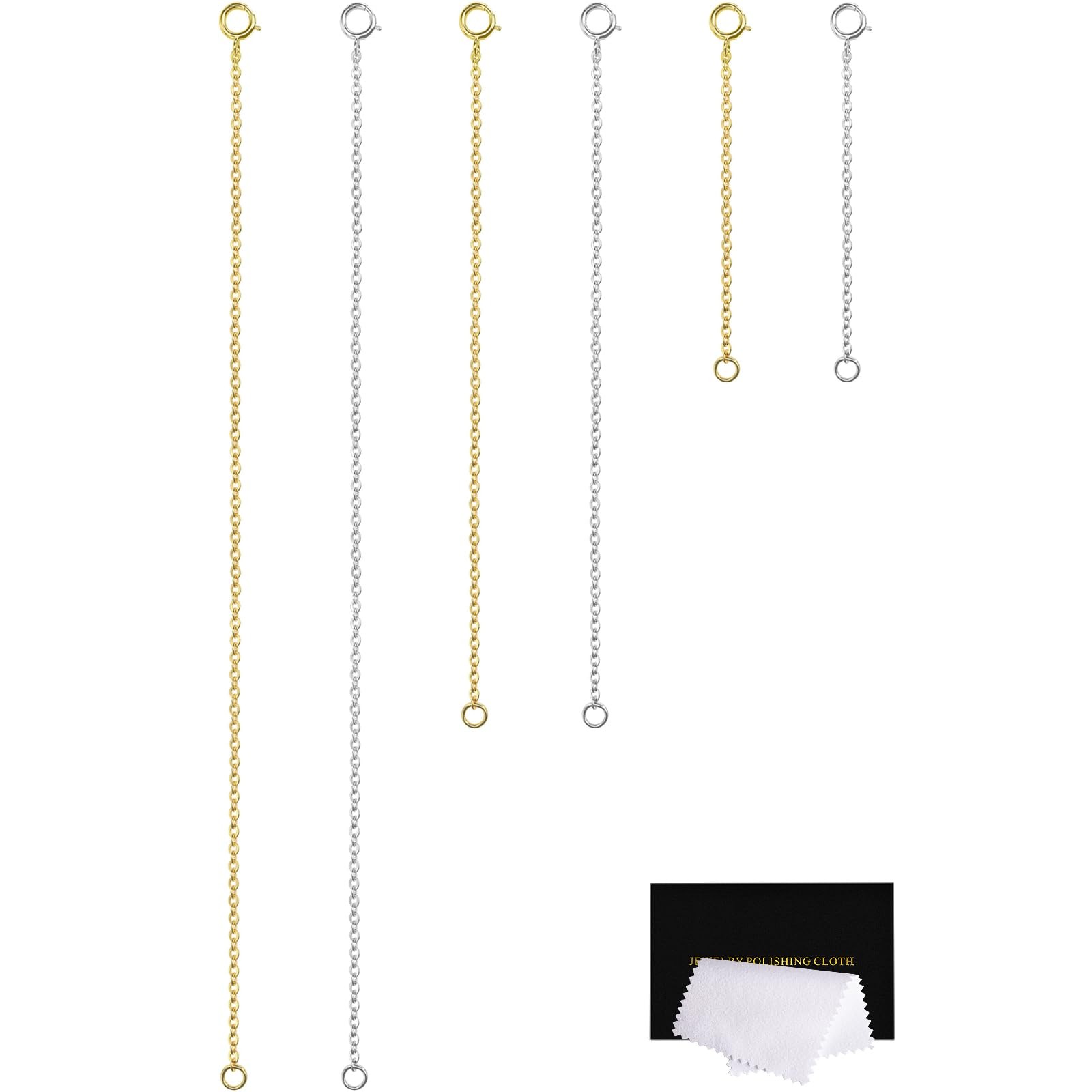 Necklace Extenders for Women, 925 Sterling Silver Necklace Extenders Gold and…
