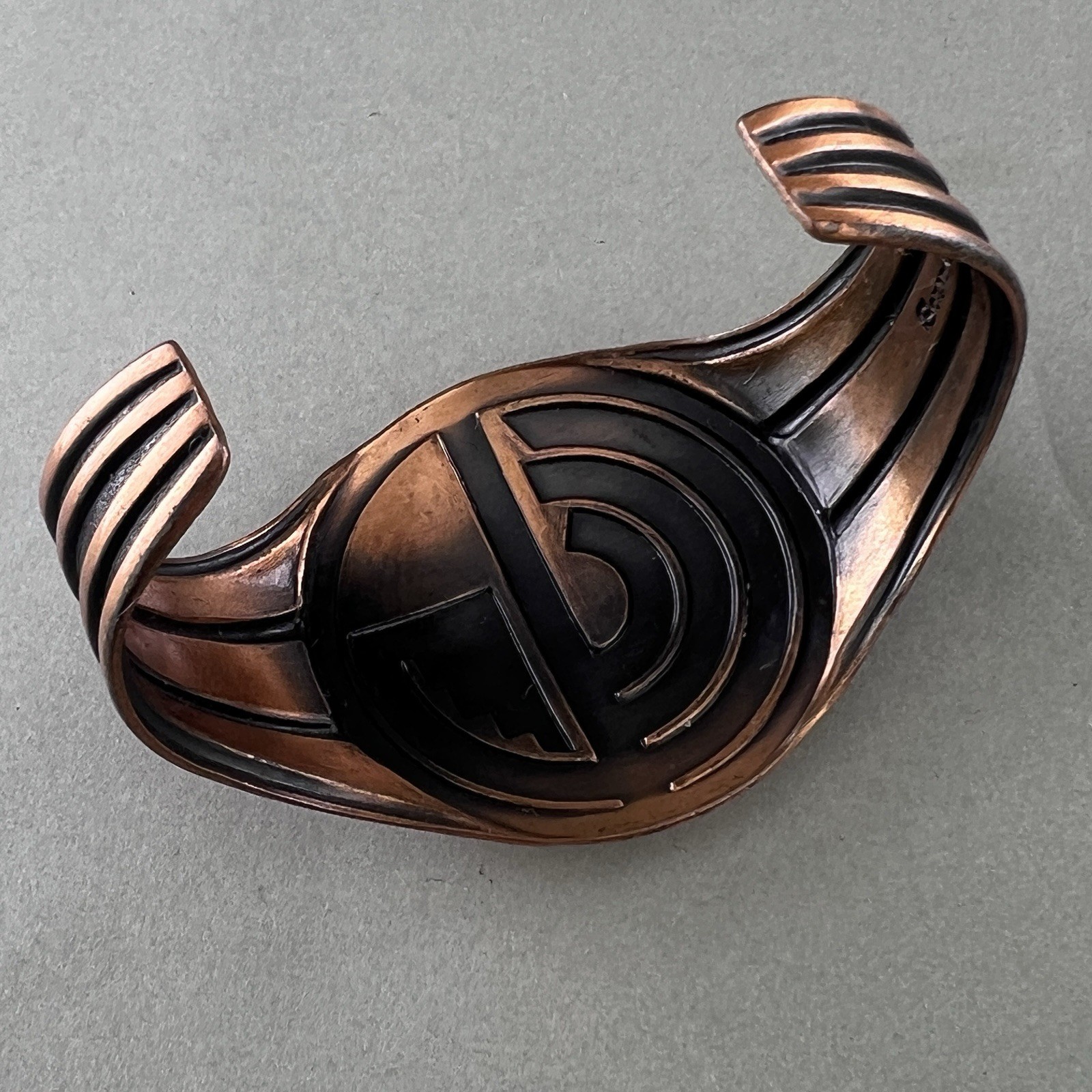 Vintage Bell Trading Copper Cuff Bracelet Maze Southwestern q3z