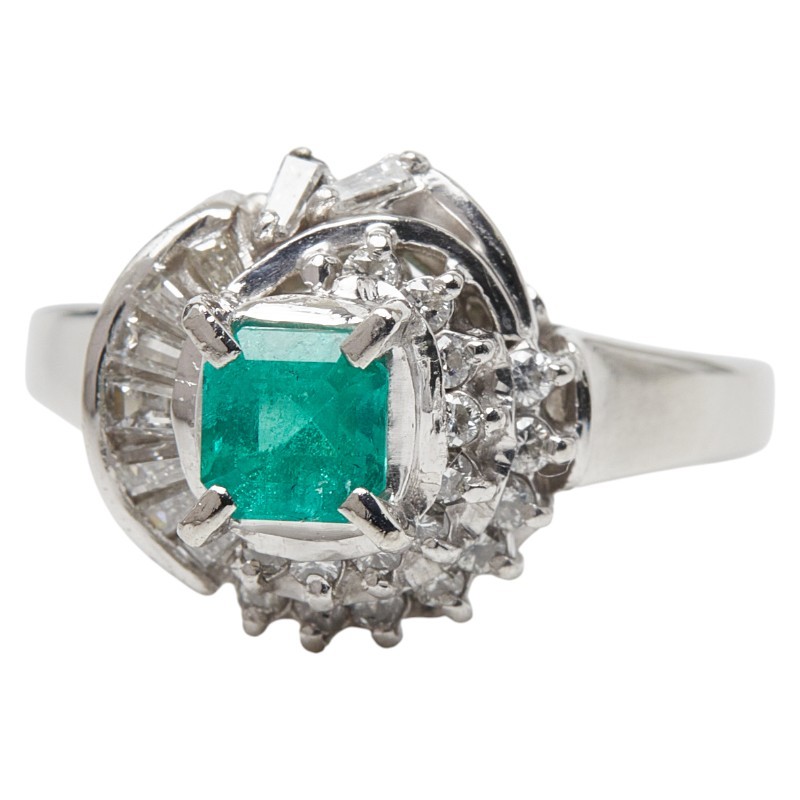 AUTHENTIC Ring ring Pt900 Platinum #13(JP Size) Women