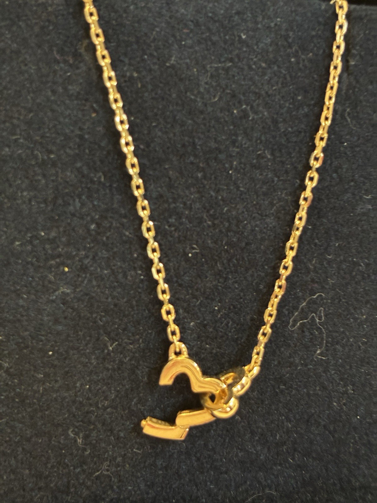 14k Gold Interlocking Hearts Necklace by Gorjana Stamped 585