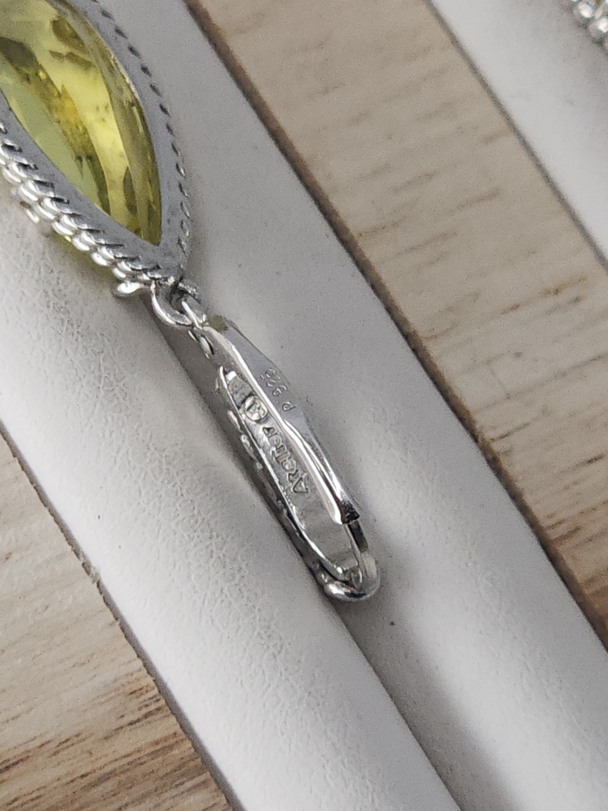 Anthony Nak Atelier 925 Sterling Silver Lemon Quartz Leverback Earrings 35mm