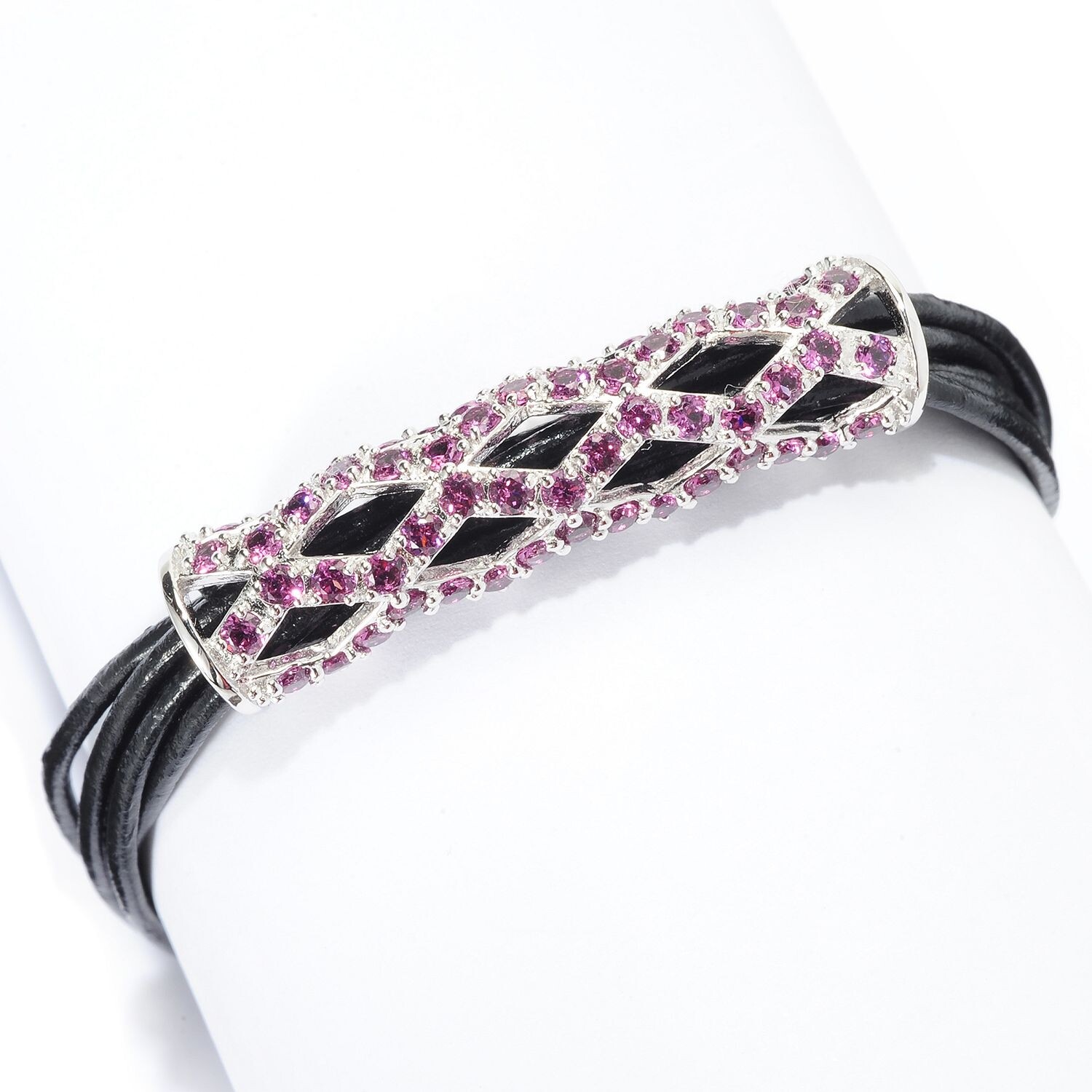 925 Sterling Silver Rhodolite Garnet Bracelet