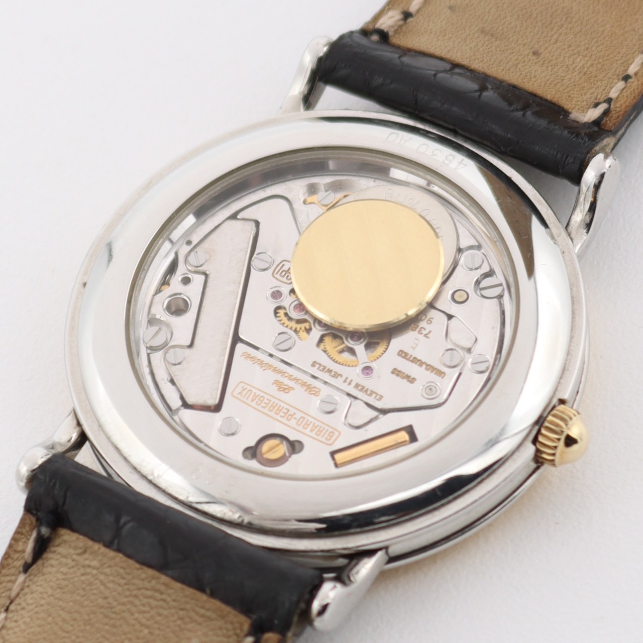 Vintage Girard-Perregaux 4830 Equation Espace Men’s Quartz Wristwatch Two Tone