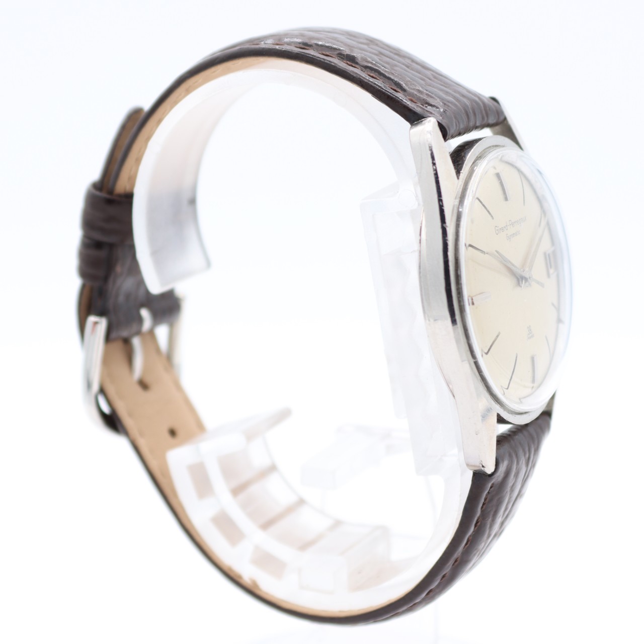 Vintage 34mm Girard-Perregaux Gyromatic Automatic Wristwatch Stainless Steel