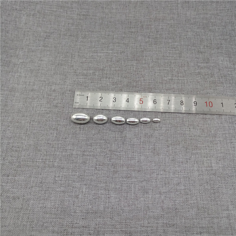 Bulk Sterling Silver Plain Oval Olive Rice Beads 3mm 4mm 5mm 6mm 7mm 8mm