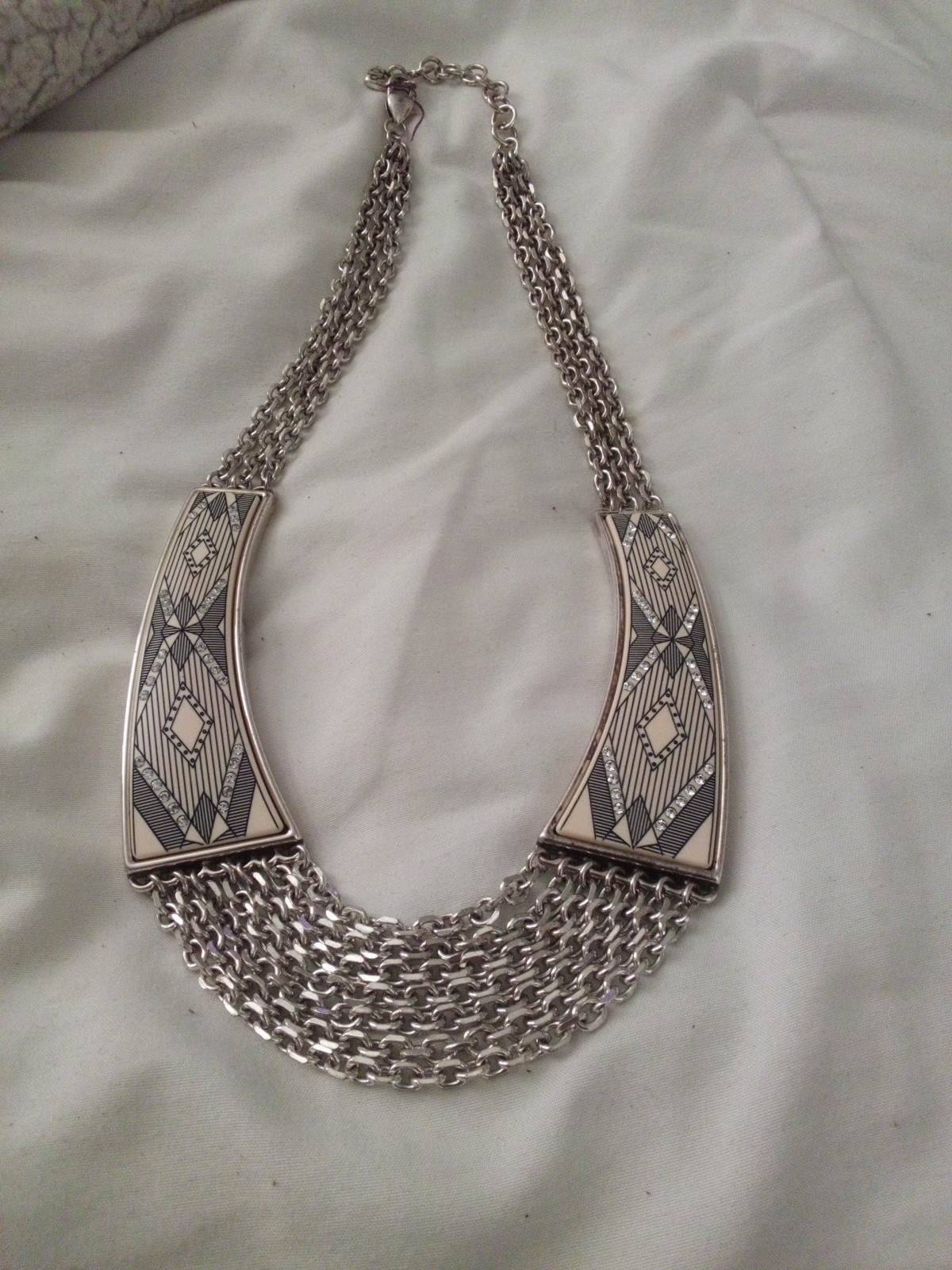 Brighton “KENYA” Collar Necklace Silver Rhinestone