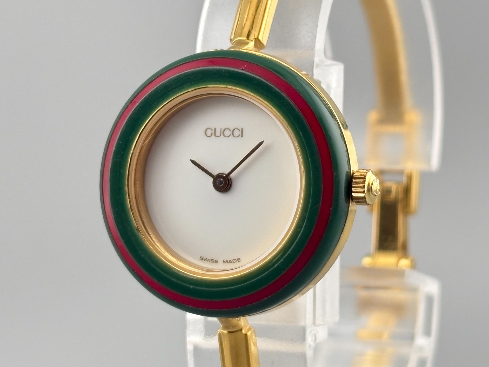 [Excellent] Gucci Change Bezel 11/12.2 Watch 12 Colors Box White Gold