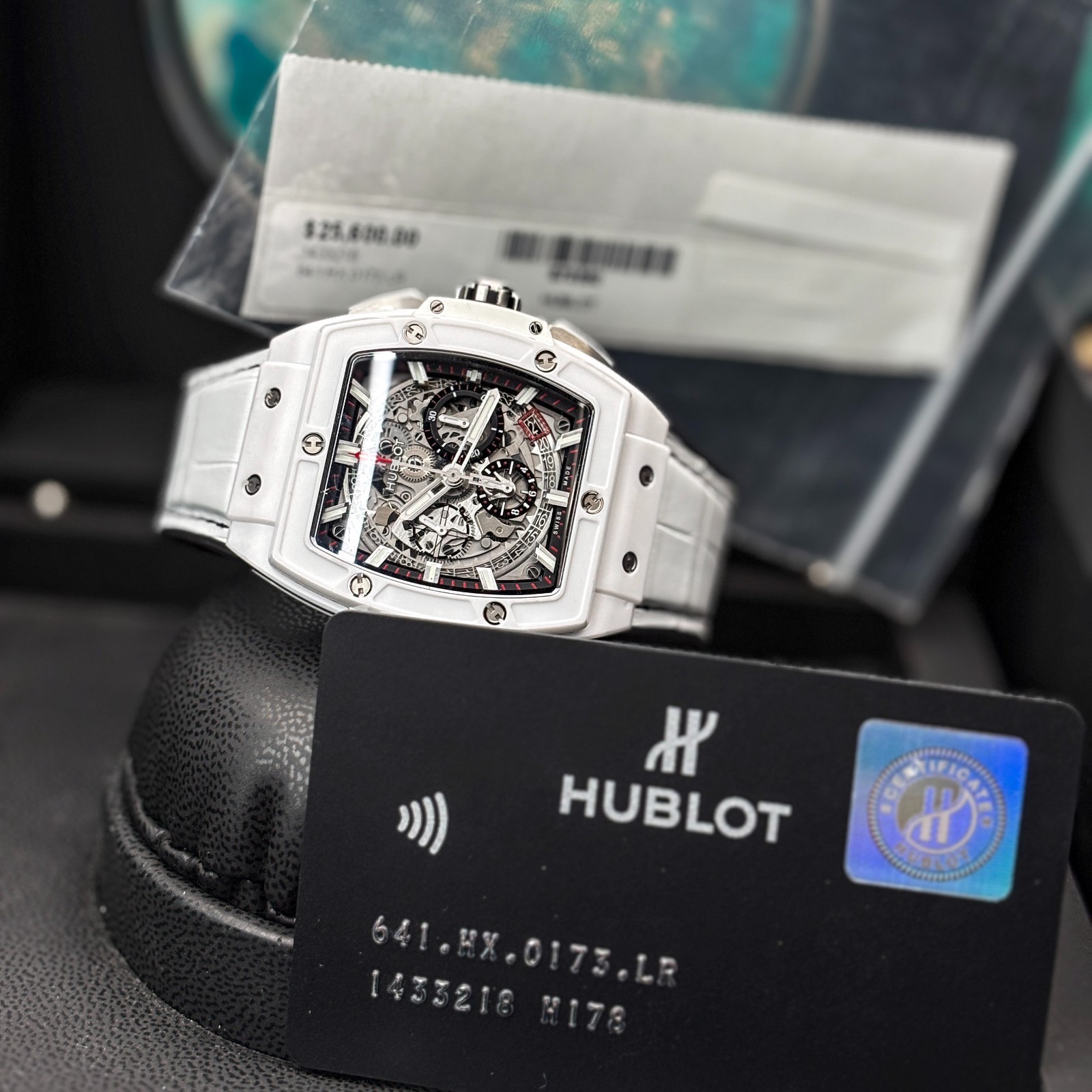Hublot Spirit of Big Bang White Ceramic Alligator 42mm Skeleton 641.HX.0173.LR